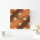 Widder & Metallpferd Quadratische Wanduhr (Zuhause)