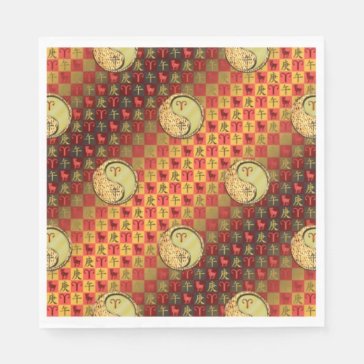 Widder & Metallpferd Serviette (Vorderseite)
