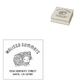 Widder mit lockiger Fellkleidung Arch Adresse Gummistempel (Stempel)