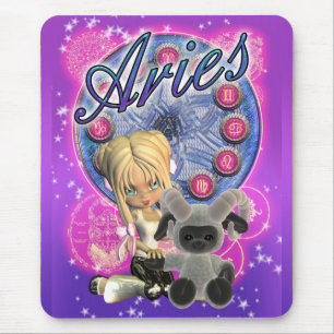 Widder Mousepad mit niedlicher Frau und RAM