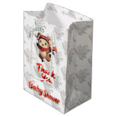 Widder-Muster-Dankeschön-Weiße Geschenktüte (Vorderseite Schrägansicht)