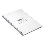 Widder Notizbuch - Sternzeichen Notizblock (Rechte Seite)
