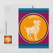 Widder Postkarte (Vorne/Hinten)
