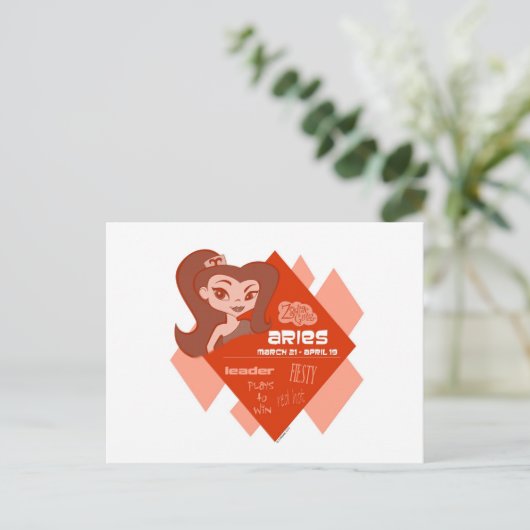 Widder-Postkarte Postkarte (Stehend Vorderseite)