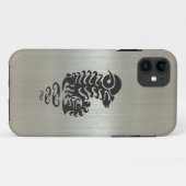 Widder-RAM-Silhouette mit metallischem Effekt Case-Mate iPhone Hülle (Rückseite (Horizontal))