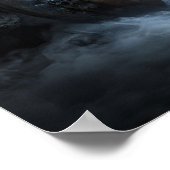 Widder-Schädel-Nebel-Kürbis Poster (Ecke)
