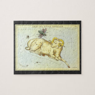Widder Schaf, Vintage Konstellation, Urania's Mirr Puzzle