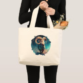 Widder Schafbock Jumbo Stoffbeutel (Vorderseite (Produkt))