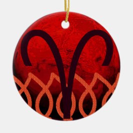 Widder-Schmuck Keramik Ornament