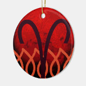 Widder-Schmuck Keramik Ornament (Links)