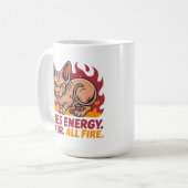 Widder Sphynx-Katze Feuer Sternzeichen Energie Kun Kaffeetasse (Vorderseite Links)