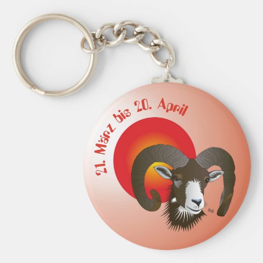 Widder - Sternbild Schlüsselanhänger (Vorne)