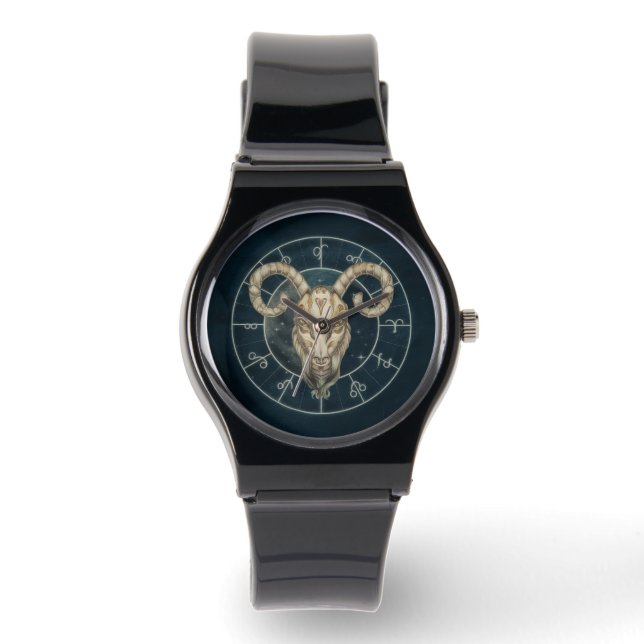 Widder-Sternzeichen Armbanduhr (Vorderseite)