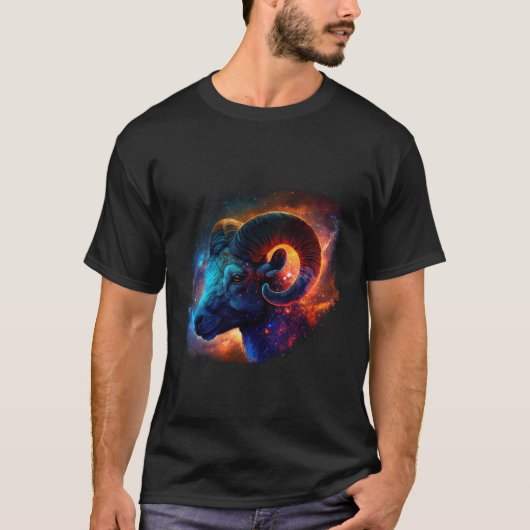 Widder-Sternzeichen Basic T-Shirt (Vorderseite)
