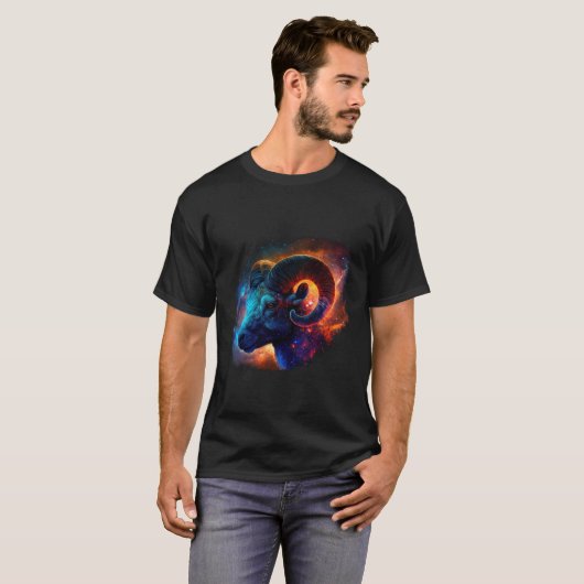 Widder-Sternzeichen Basic T-Shirt (Vorne ganz)