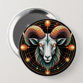 Widder-Sternzeichen Button (Vorne & Hinten)