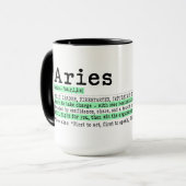 Widder-Sternzeichen-Definition Tasse (Vorderseite Links)
