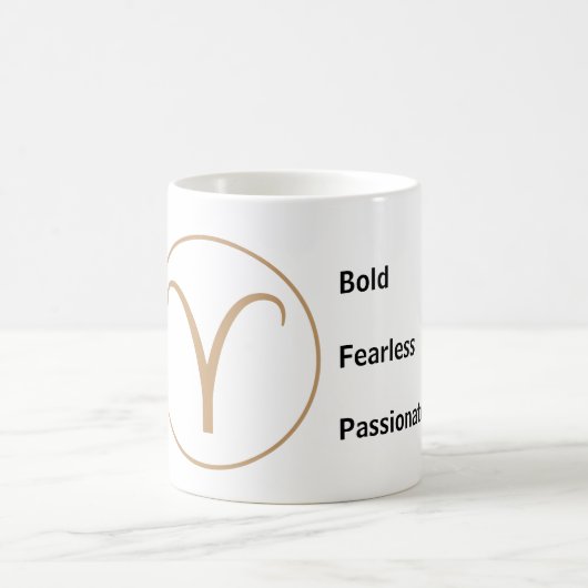 Widder Sternzeichen Eigenschaften Mutig Furchtlos Kaffeetasse (Mittel)