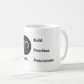 Widder Sternzeichen Eigenschaften Mutig Furchtlos Kaffeetasse (VorderseiteRechts)