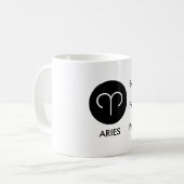 Widder Sternzeichen Eigenschaften Mutig Furchtlos Kaffeetasse (Vorderseite Links)