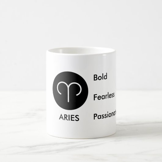 Widder Sternzeichen Eigenschaften Mutig Furchtlos Kaffeetasse (Mittel)