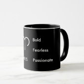 Widder Sternzeichen Eigenschaften Mutig Furchtlos  Tasse (VorderseiteRechts)