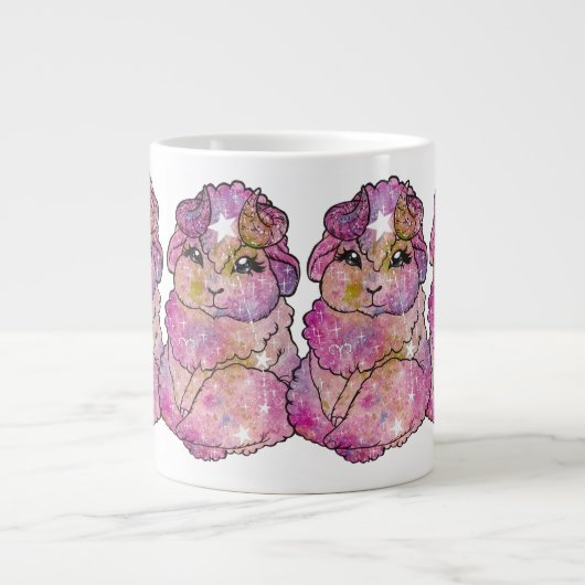 Widder Sternzeichen Geburtstag Jumbo-Tasse (Vorderseite)