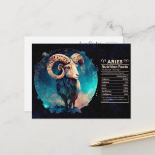 Widder-Sternzeichen-Geburtstagskarte Postkarte