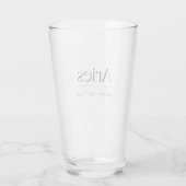Widder-Sternzeichen-Glas-Tasse Glas (Rückseite)