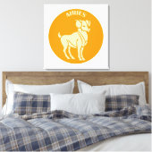 Widder, Sternzeichen, Horoskop, Astrologie Leinwanddruck (Insitu (Schlafzimmer))