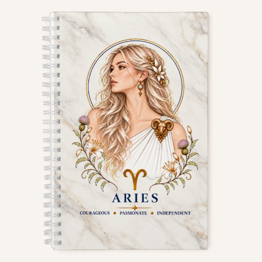Widder Sternzeichen Journal Hardcover Notizblock (Vorderseite)