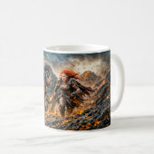 Widder-Sternzeichen mit Krieger und anstürmendem W Kaffeetasse (VorderseiteRechts)