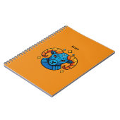 Widder-Sternzeichen Pop Art Retro-Widder-Illustrat Notizblock (Linke Seite)