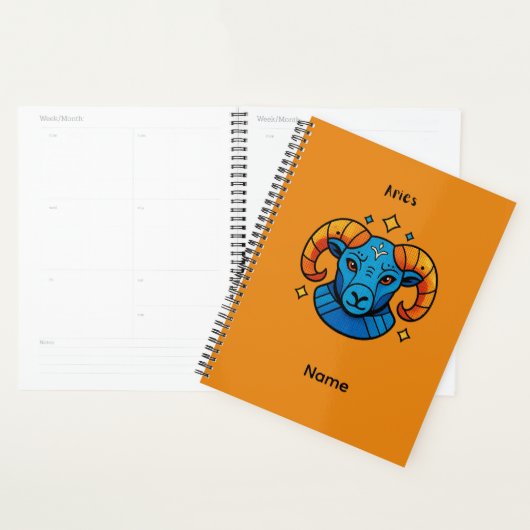 Widder-Sternzeichen Pop Art Retro-Widder-Illustrat Planer (Anzeige)