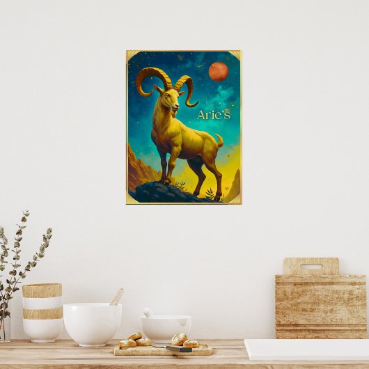 Widder Sternzeichen Poster (Küche)