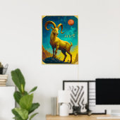 Widder Sternzeichen Poster (Heimbüro)