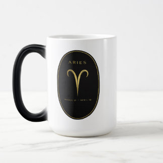 Widder-Sternzeichen-Tasse – Schwarzes und goldenes Verwandlungstasse