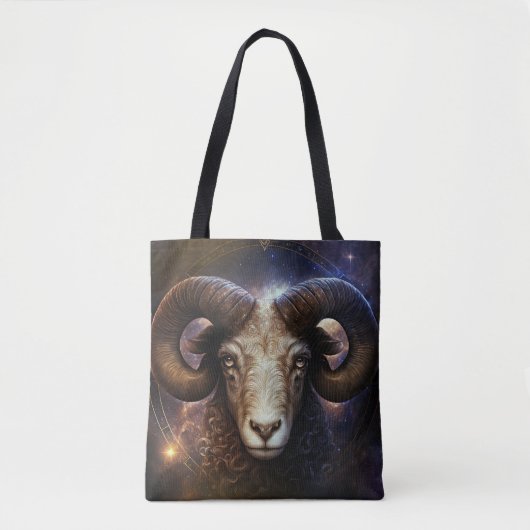 Widder-Sternzeichen-Wasserfarben-Design Tasche (Vorderseite)