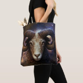 Widder-Sternzeichen-Wasserfarben-Design Tasche (Von Nahem)