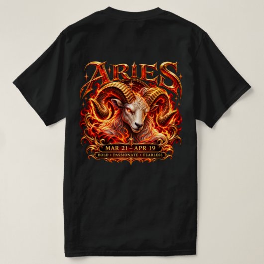 Widder T-Shirt (Design Rückseite)
