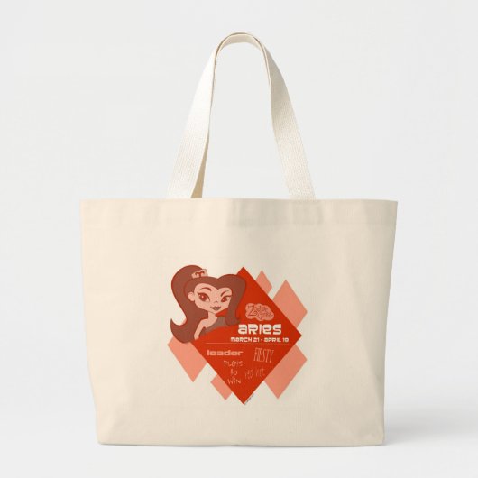 Widder-Taschen-Tasche Jumbo Stoffbeutel (Vorne)