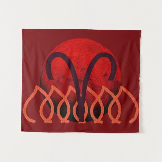 Widder-Teppich Wandteppich (Vorderseite (Horizontal))