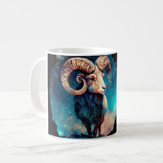 Widder-Thematischer Nährwert Kaffeetasse (Vorderseite Links)