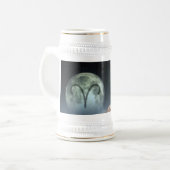 Widder-Tierkreis-Symbol Bierglas (Vorderseite Links)