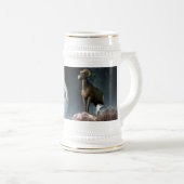 Widder-Tierkreis-Symbol Bierglas (VorderseiteRechts)