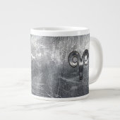 Widder-Tierkreis-Symbol in Silber beunruhigter Art Jumbo-Tasse (Vorderseite Rechts)