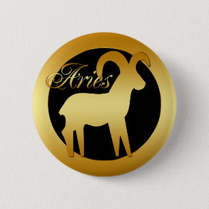 WIDDER-TIERKREIS-ZEICHEN BUTTON