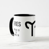 Widder-Tierkreis-Zeichen ("das RAM") Tasse (Vorderseite Links)