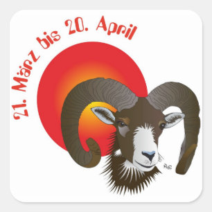 Widder - Tierkreiszeichen Aufkleber