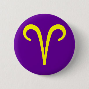 WIDDER, TIERKREISZEICHEN BUTTON